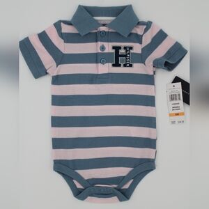 Tommy Hilfiger Baby Boys Striped Polo Bodysuit 12M